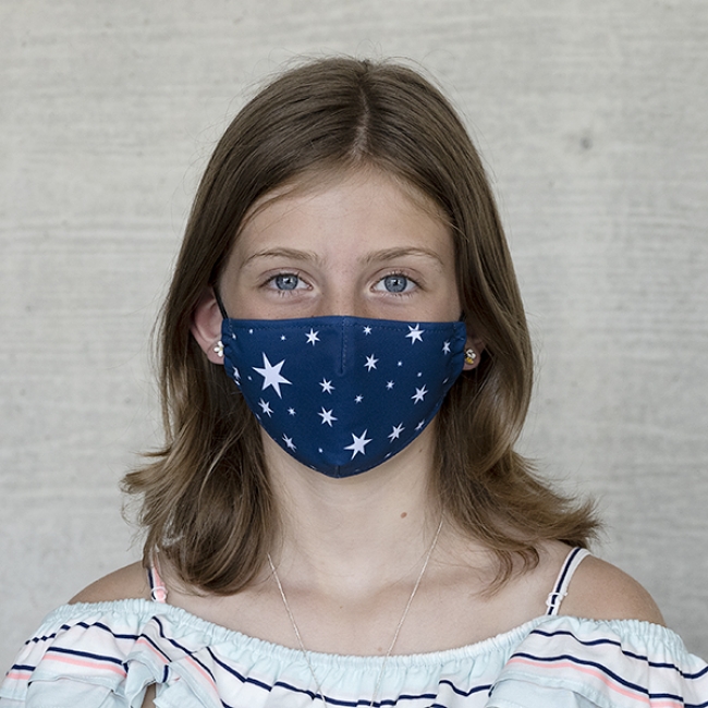 Gesichtsmaske Kinder "Sterne", Blau