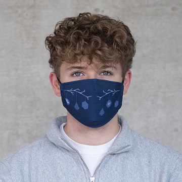 Gesichtsmaske "X-mas" blau